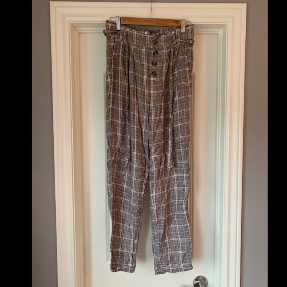 American Eagle Plaid Flowy Pants